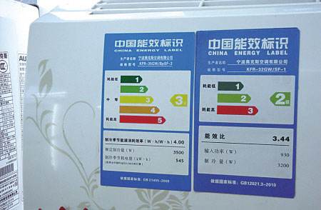 家電能效等級(jí)標(biāo)簽